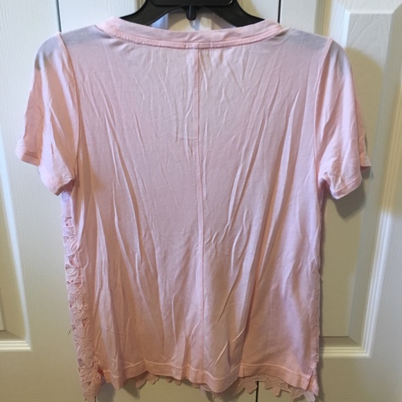 J.crew light pink floral crotchet T-shirt - Picture 2 of 2